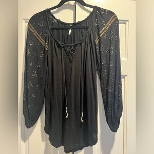Free People Embellished Boho Top
